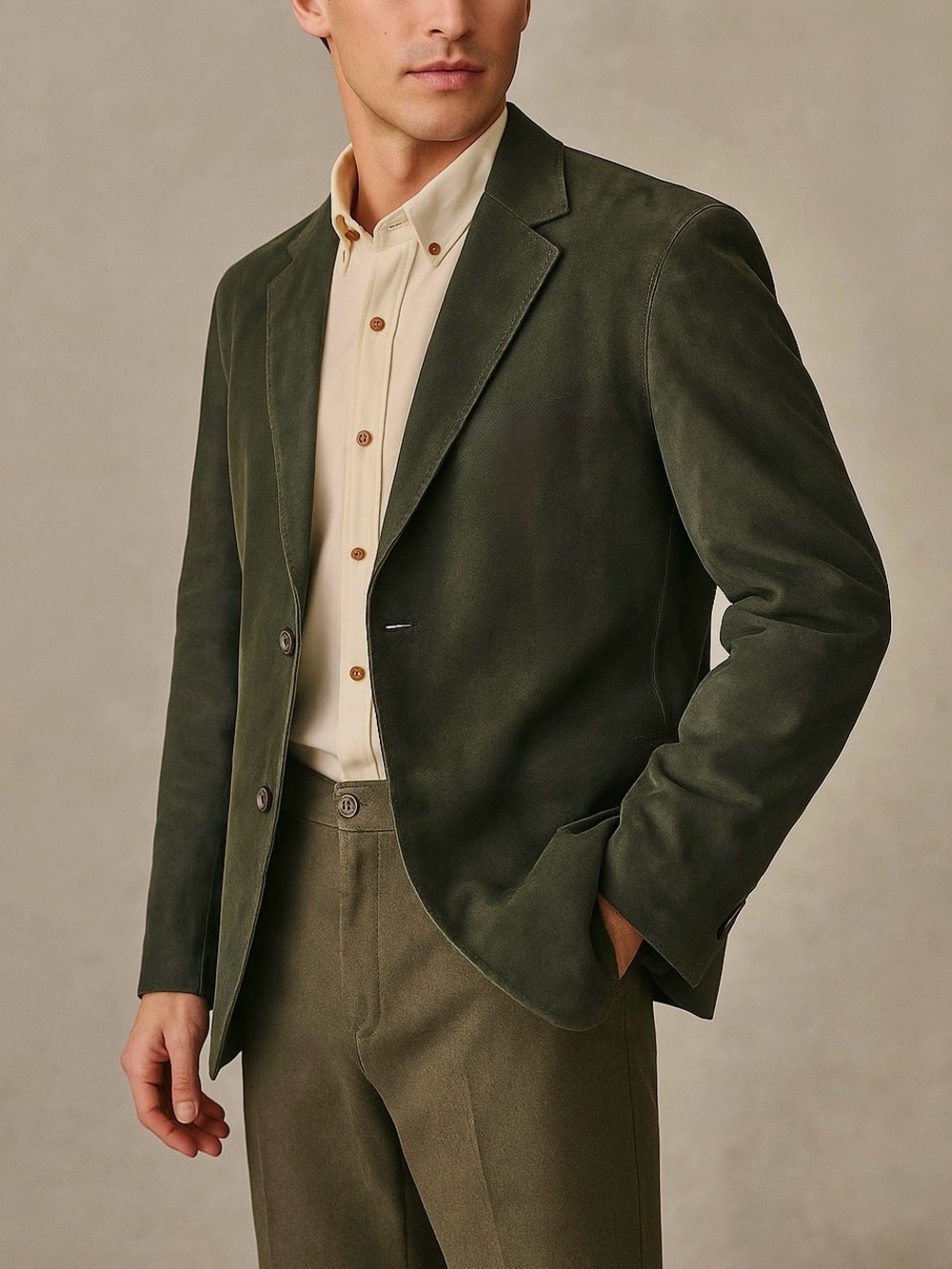 Danier Dark Green Blazer for Men